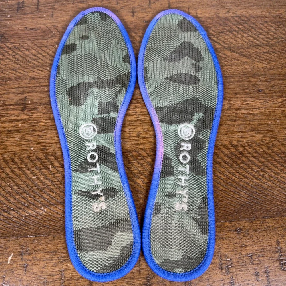 Rothy's Loafers Women 9 Green Camo Knit Slip On Flats Casual Comfort Camoflauge